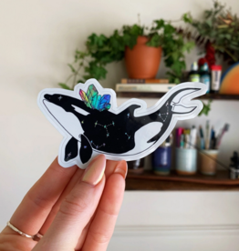 Jess Weymouth Orca Holographic Sticker