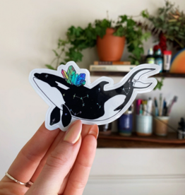 Orca Holographic Sticker