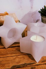 Selenite Star Tealight Holder