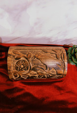 New Age Imports, Inc. Celtic Knots of Love Carved Wood Box 10"x6"x4"