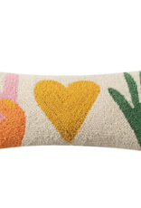 *Peace Love Plants With Tassles Hook Pillow