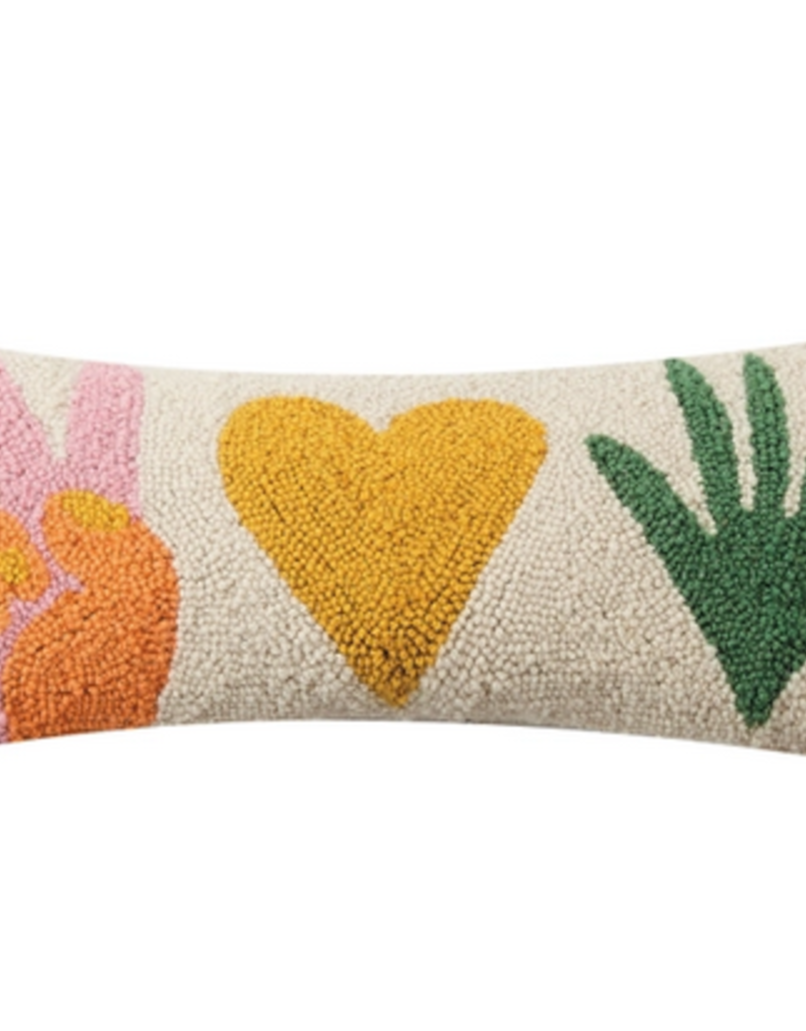 *Peace Love Plants With Tassles Hook Pillow