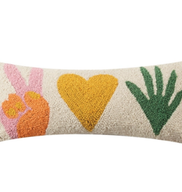 *Peace Love Plants With Tassles Hook Pillow
