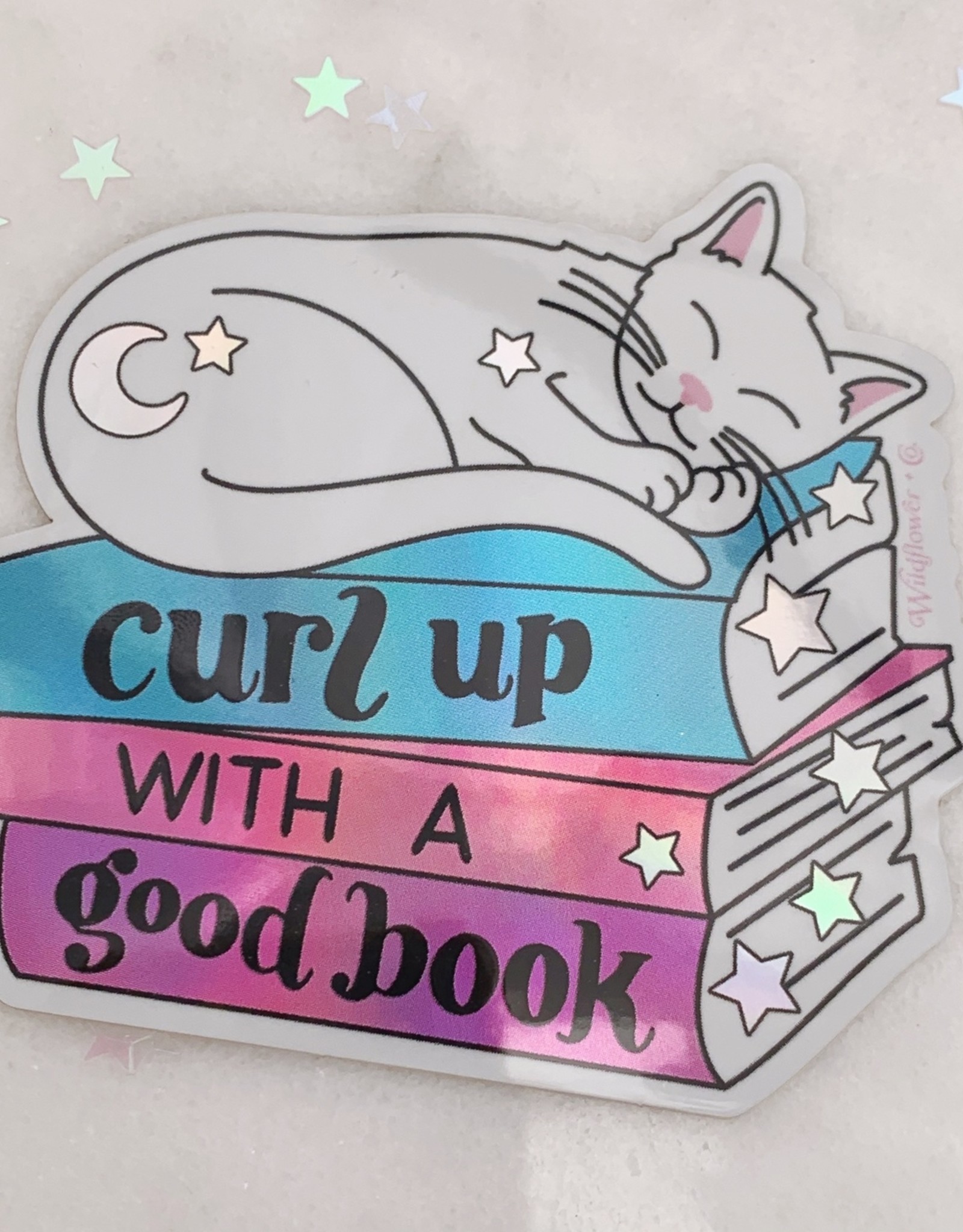 Book Cat Sticker