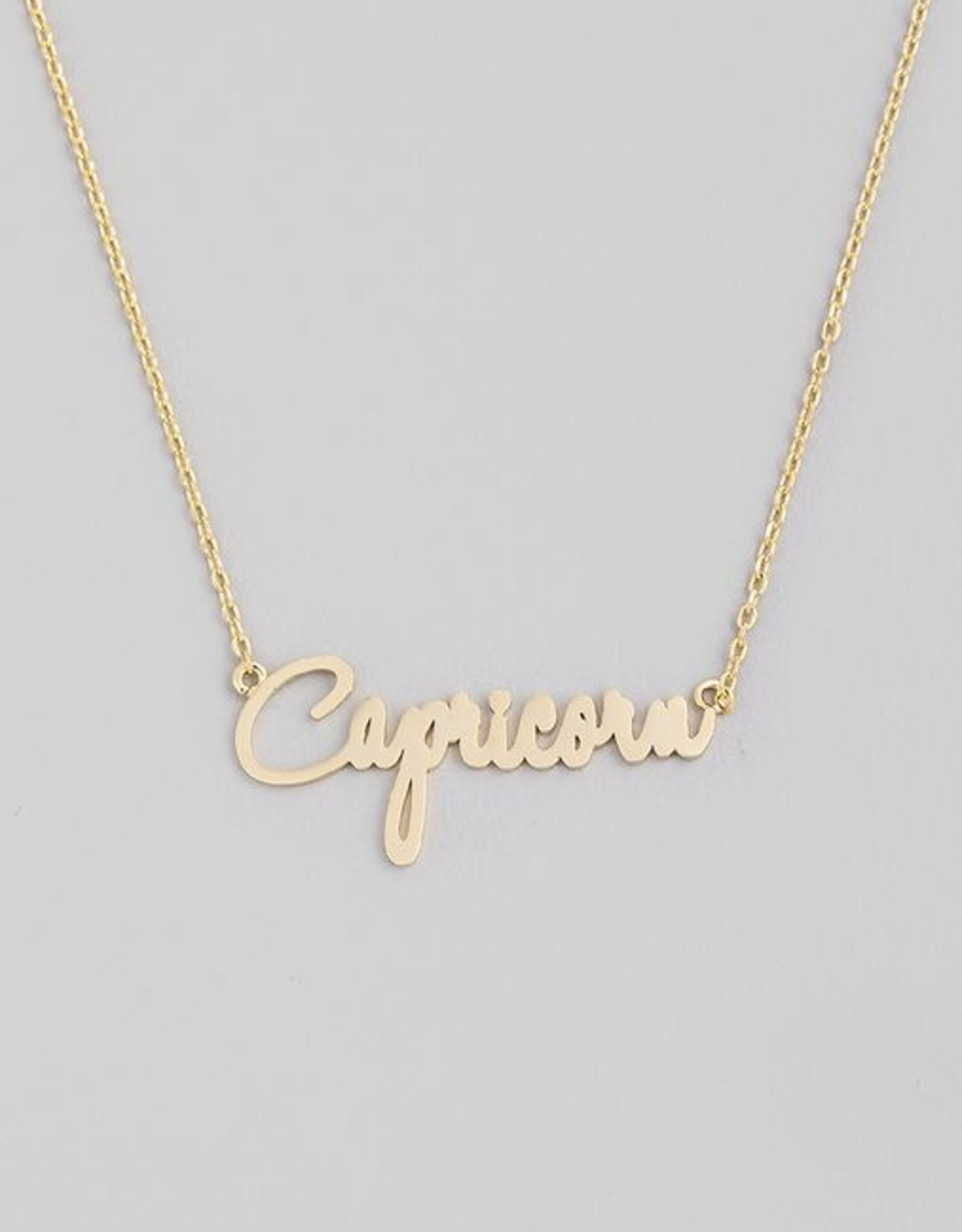 *Fame Accessories *Handwritten Zodiac Necklace - Capricorn