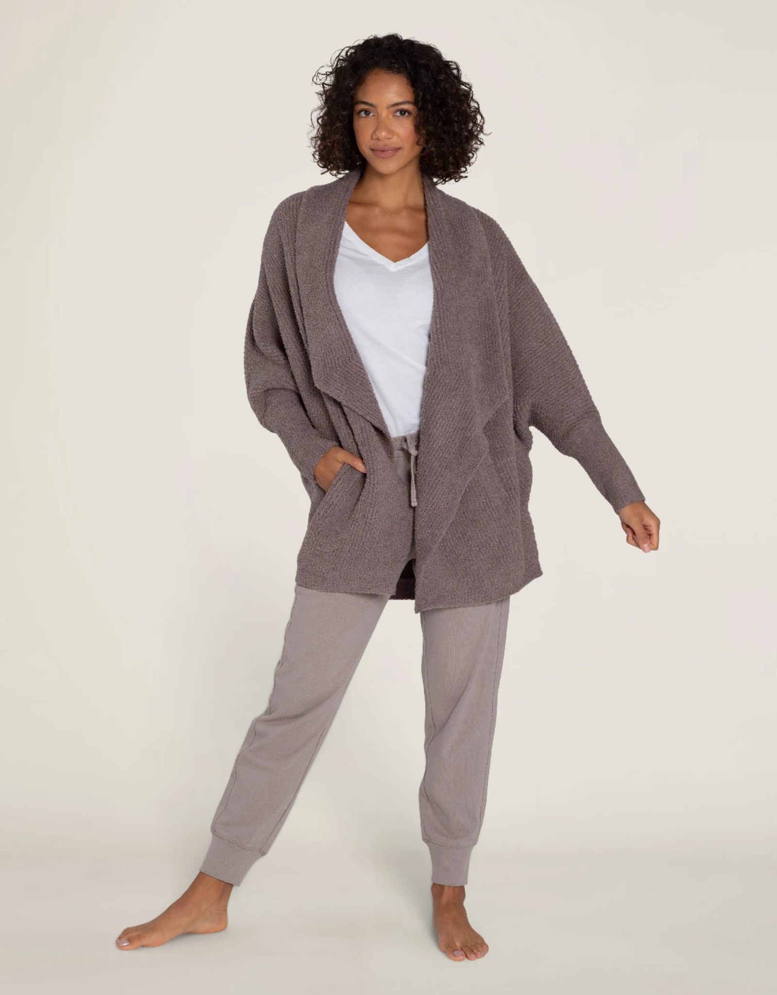 CozyChic Chevron Ribbed Cardi