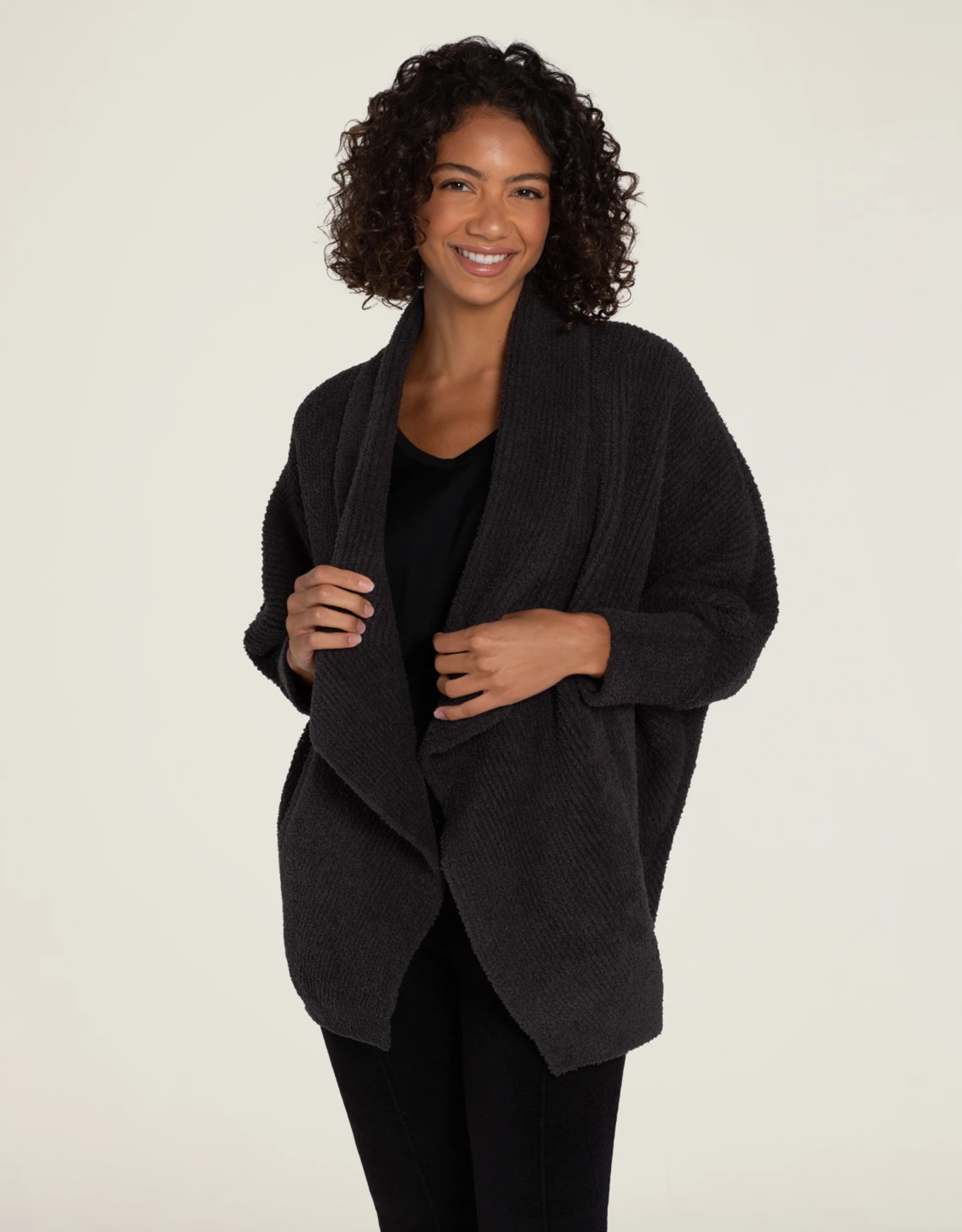 CozyChic Chevron Ribbed Cardi