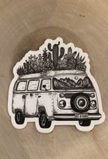 Kaari + Co Cacti Van Vinyl Sticker