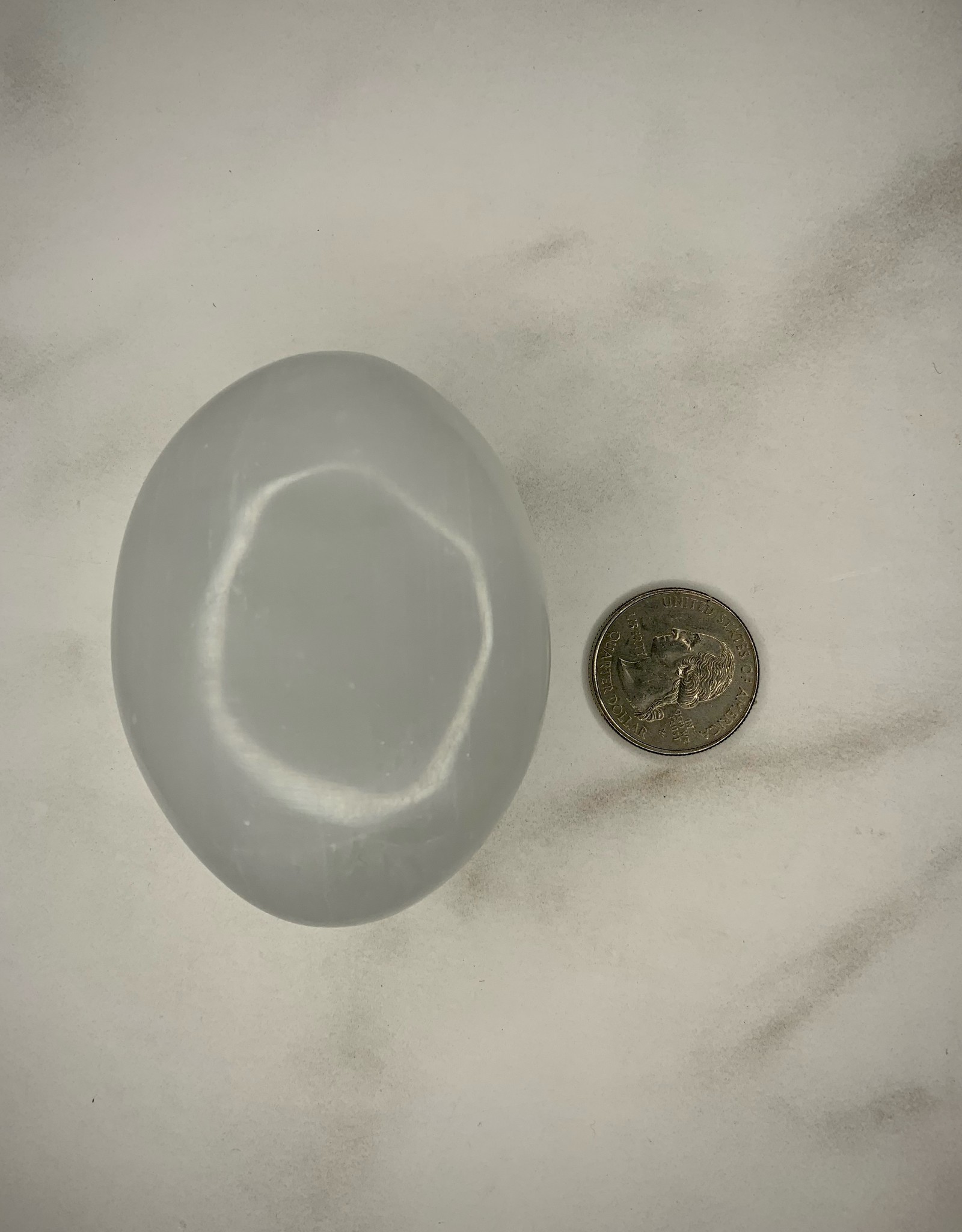 Selenite Palm Stone | 60-70MM | Morocco