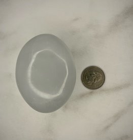 Selenite Palm Stone | 60-70MM | Morocco