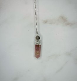 Capstone Esoterica Rose/Clear Quartz Silver Plated Pendulum