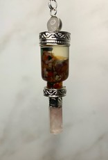 Capstone Esoterica Rose Quartz Gemstone Bottle Pendulum