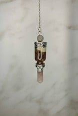 Capstone Esoterica Rose Quartz Gemstone Bottle Pendulum