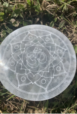 Pelham Grayson Ohm Mandala Selenite Disc