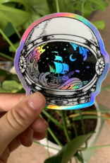 Holographic Astronaut Scuba Diver Sticker Ocean Vinyl