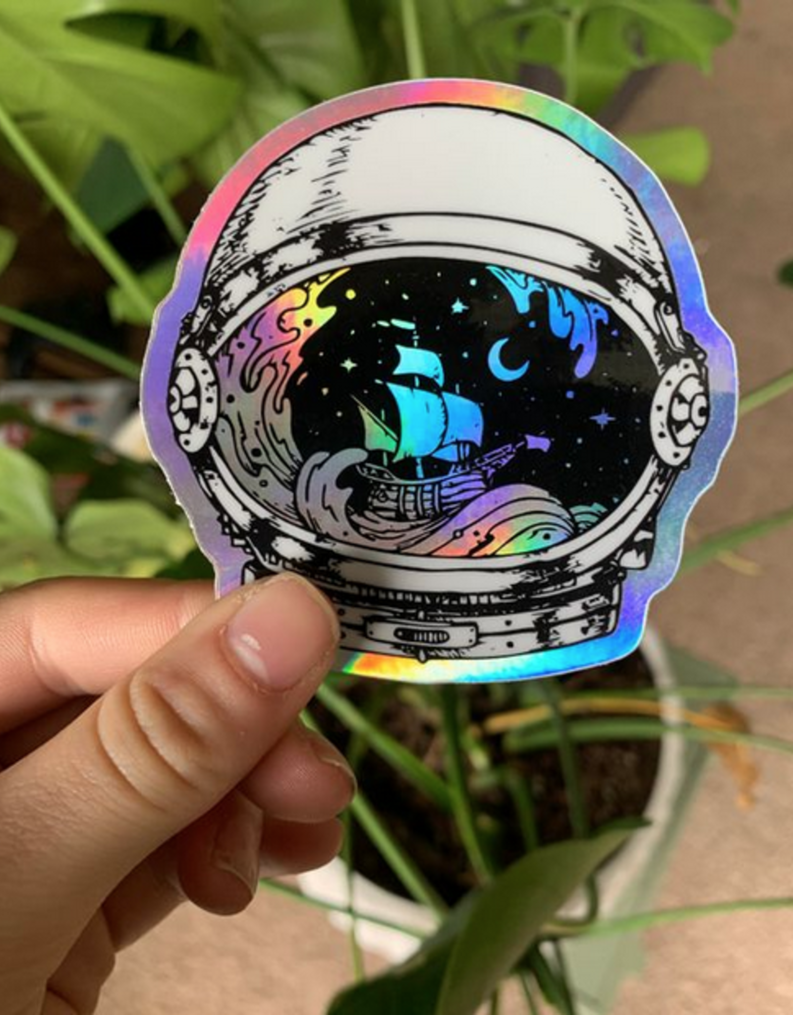 Little Viper Co. Holographic Astronaut Scuba Diver Sticker Ocean Vinyl