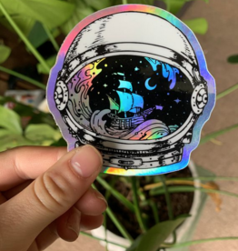 Holographic Astronaut Scuba Diver Sticker Ocean Vinyl