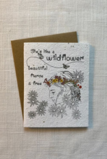 Little Viper Co. Plantable Wildflower Seed Card - She's Like a Wildflower