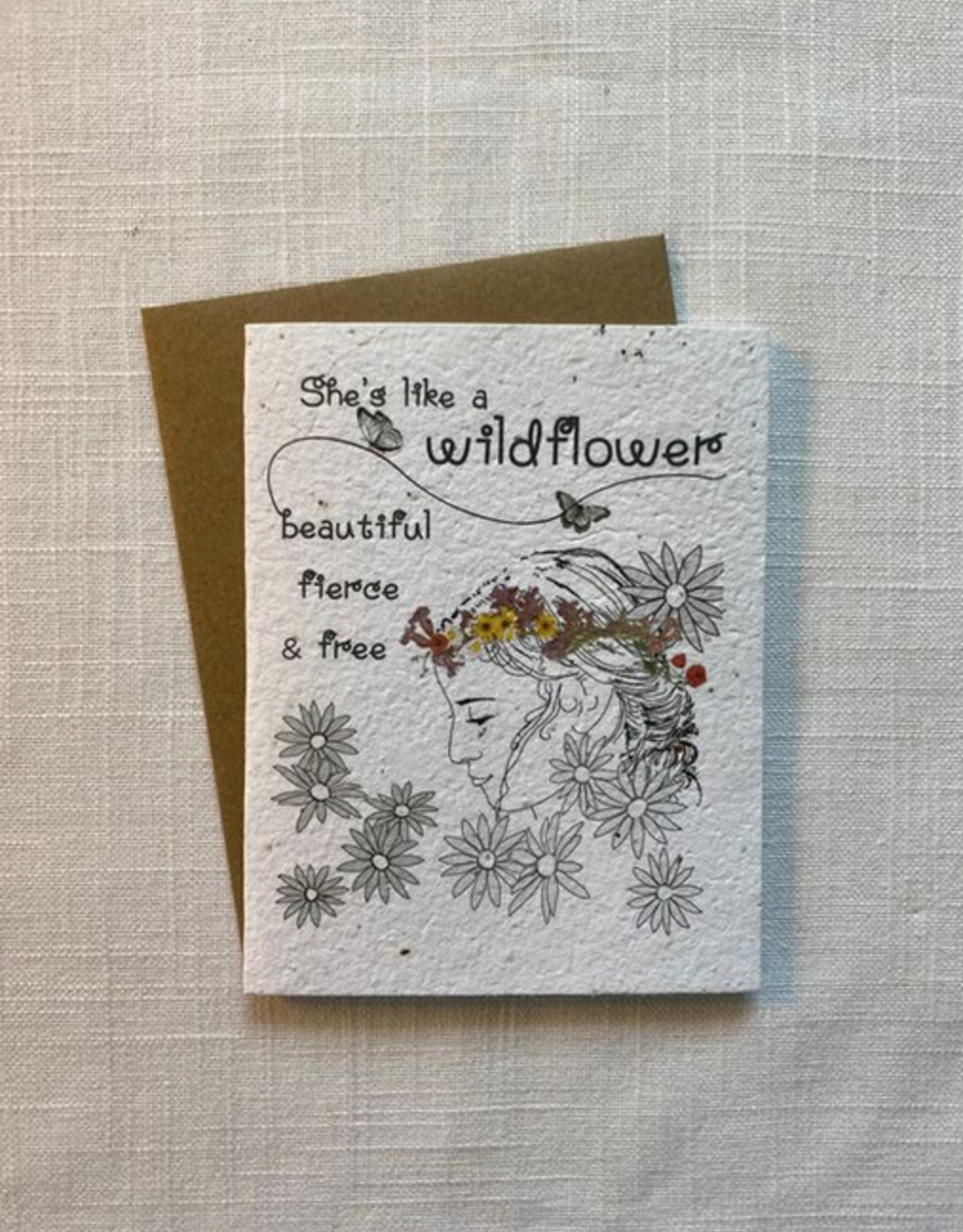 Plantable Wildflower Seed Card - She's Like a Wildflower