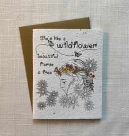 Little Viper Co. Plantable Wildflower Seed Card - She's Like a Wildflower