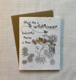 The Raven’s Edge Studio Plantable Wildflower Seed Card - She's Like a Wildflower
