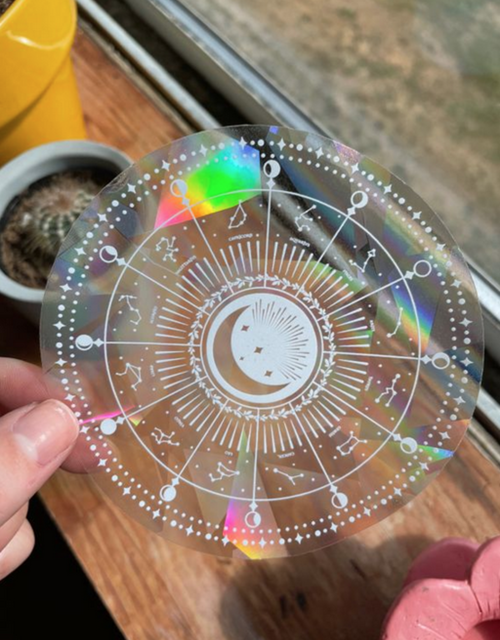 Zodiac Astrology Suncatcher Rainbow Maker Sticker Sun Catcher Window Decal