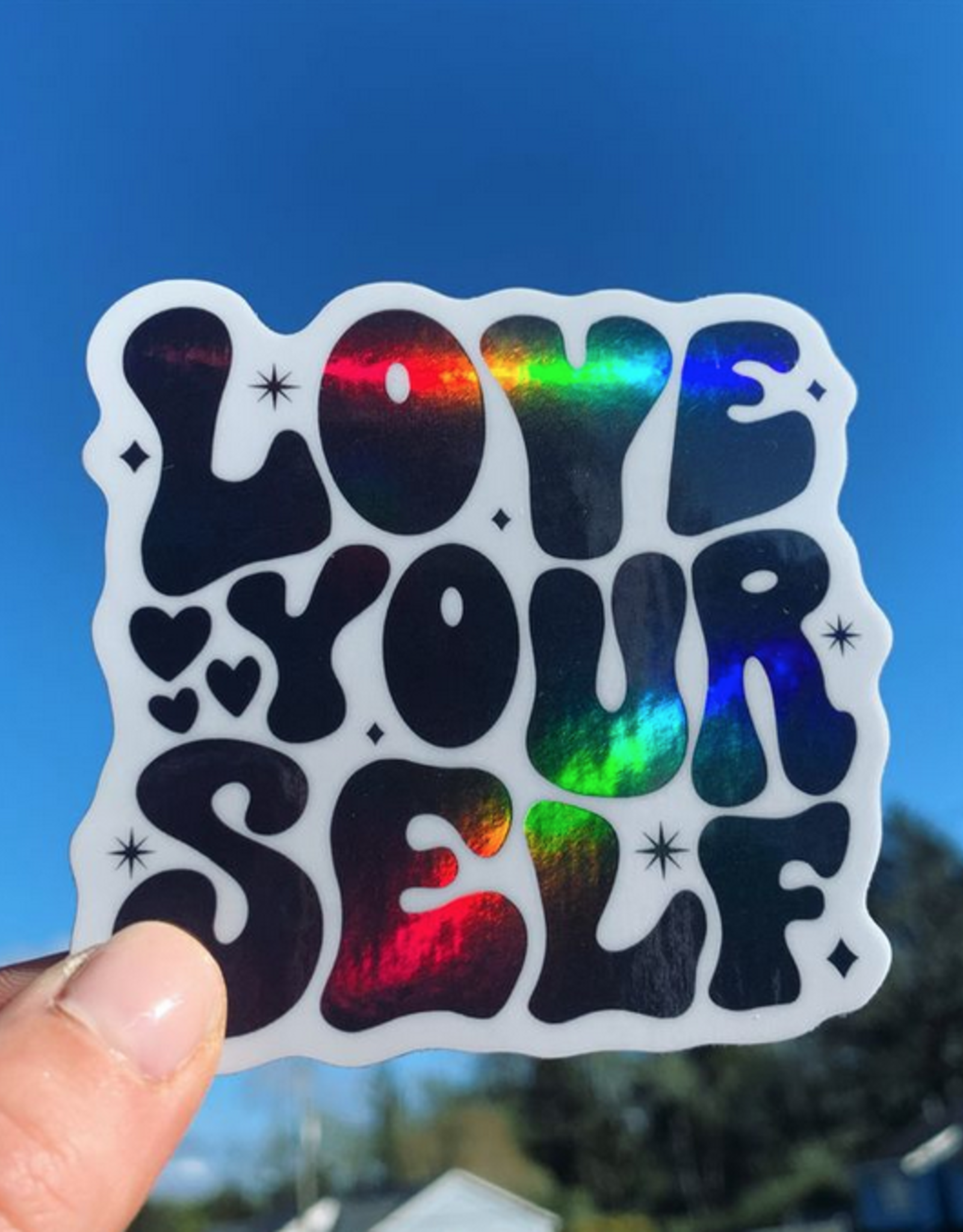 Little Viper Co. Love Yourself Holographic Vinyl Sticker