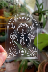 Clear Mushroom Sticker Celestial Waterproof