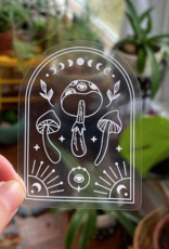 Little Viper Co. Clear Mushroom Sticker Celestial Waterproof