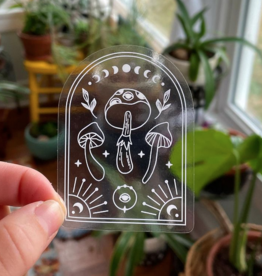 Clear Mushroom Sticker Celestial Waterproof