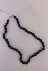 Shungite Tumbled Bead 18" Necklace | 7-10 mm Stones | Russia