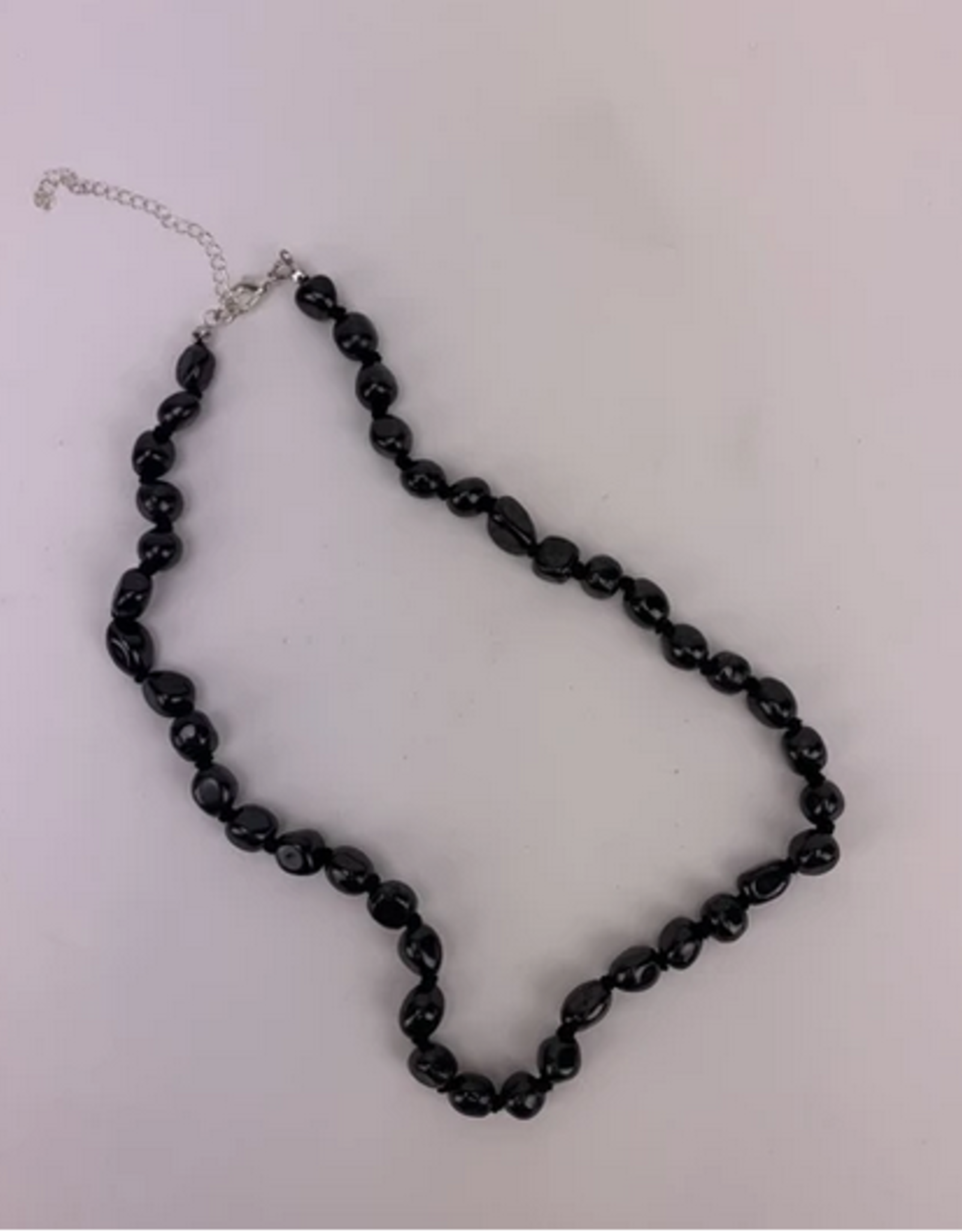 Shungite Tumbled Bead 18" Necklace | 7-10 mm Stones | Russia