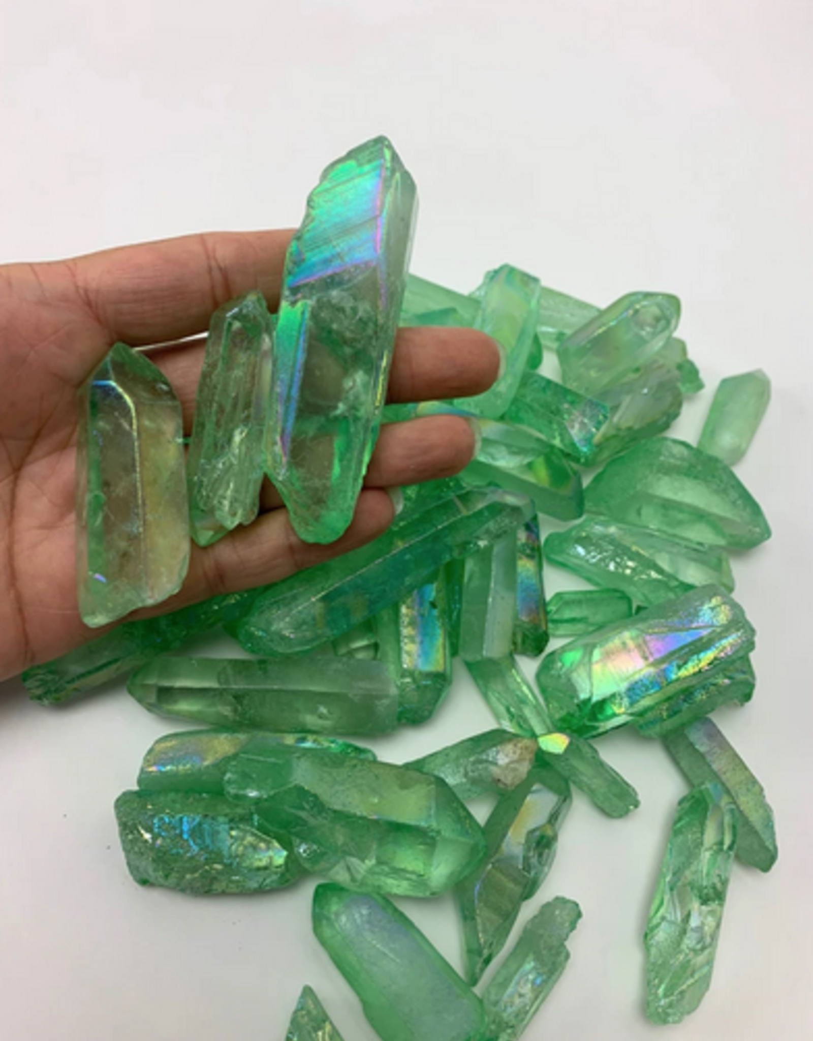 Apple Aura Quartz | Rough Point | Heat Treated Quartz | 45-70mm