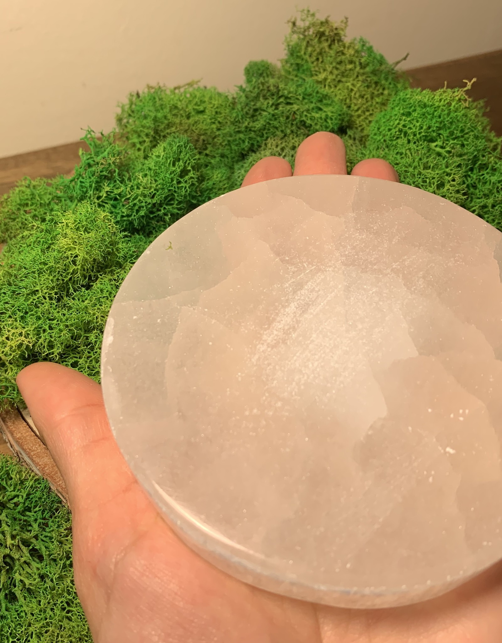 Selenite Disc | 100MM | Morocco