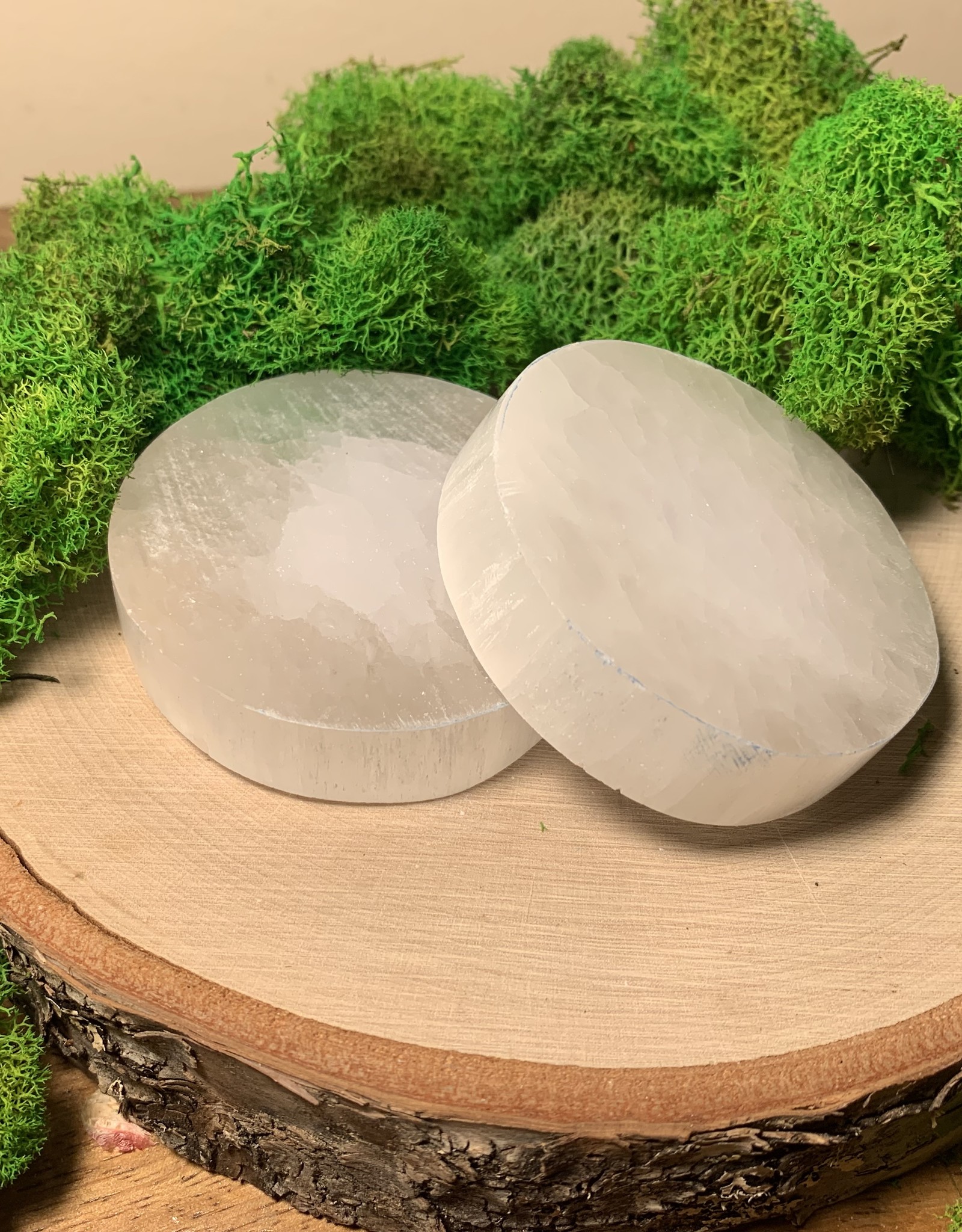 Pelham Grayson Selenite Disc | 80MM | Morocco