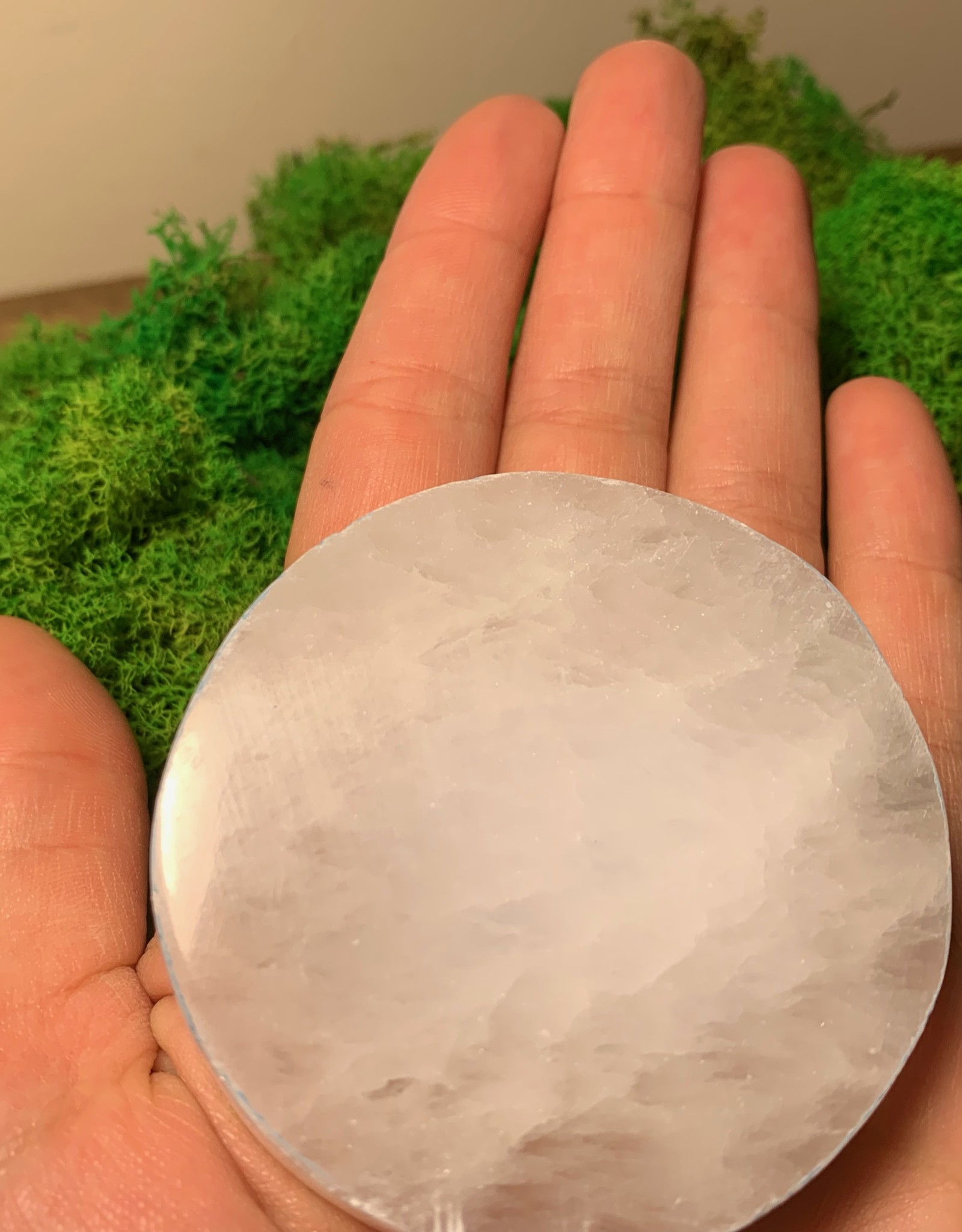 Selenite Disc | 80MM | Morocco