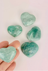 Amazonite | Polished Heart | 30-40MM | Madagascar