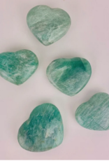 Amazonite | Polished Heart | 30-40MM | Madagascar