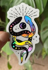 Holographic Snake Vinyl Sticker Mystical Witchy