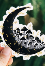 Kaari + Co Golden Mushroom Moon Sticker