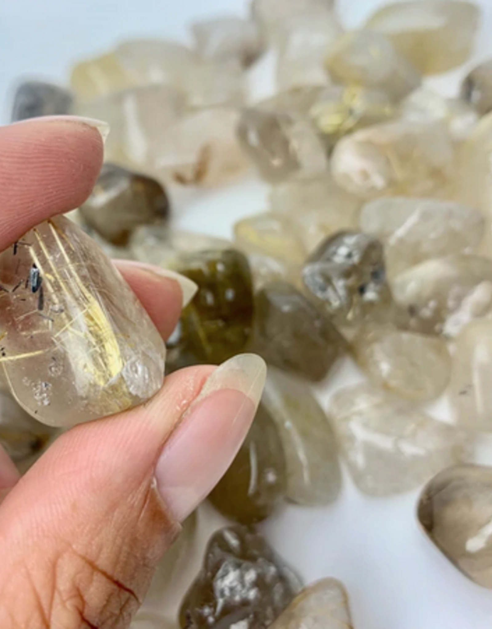 Golden Rutilated Quartz | Tumbled |  15-25mm | Brazil