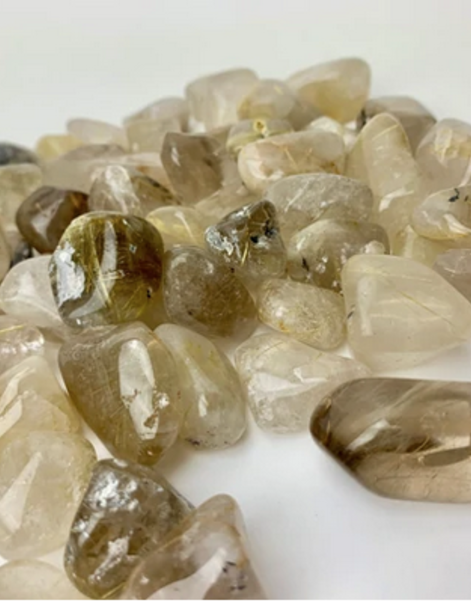 Golden Rutilated Quartz | Tumbled |  15-25mm | Brazil
