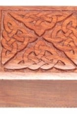 New Age Imports, Inc. Celtic Carved Wood Box 4x6"