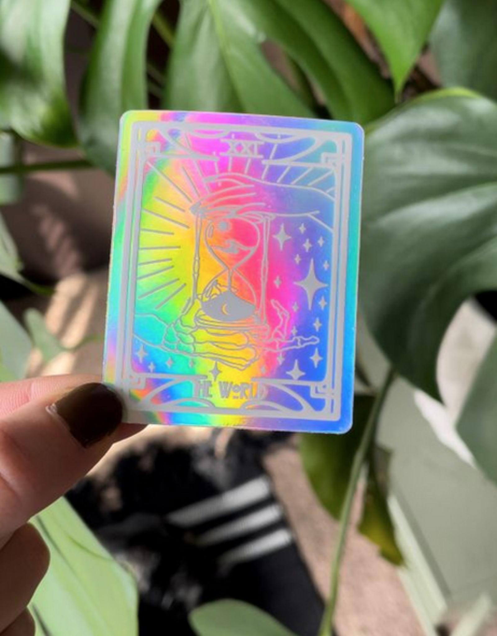 Tarot Card - Oil Slick Holographic - Vinyl Waterproof Sticker