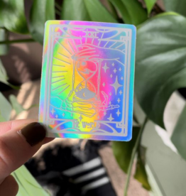 Tarot Card - Oil Slick Holographic - Vinyl Waterproof Sticker