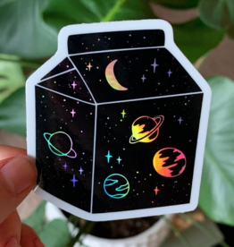 Little Viper Co. Galactic Milk Carton Holographic Vinyl Sticker