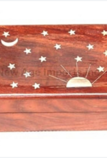 Wood Box - Celestial Rising Sun Inlay 4x6"