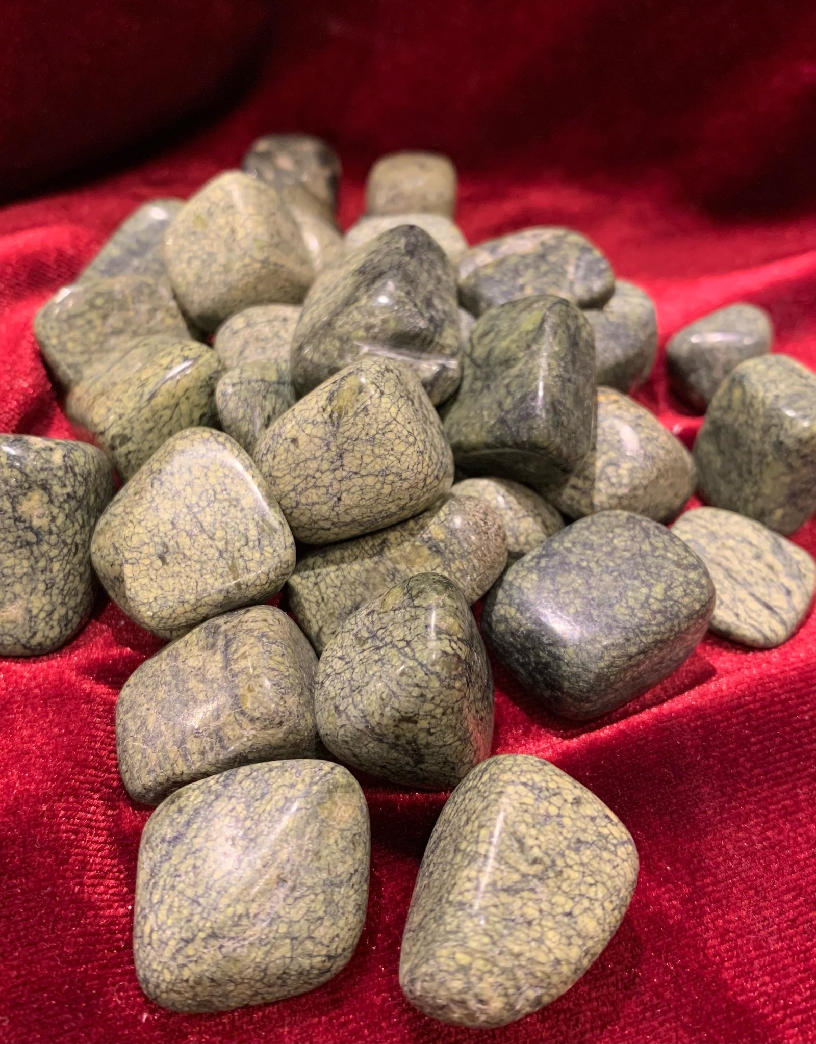 Green Lace Agate | Tumbled |10-20mm