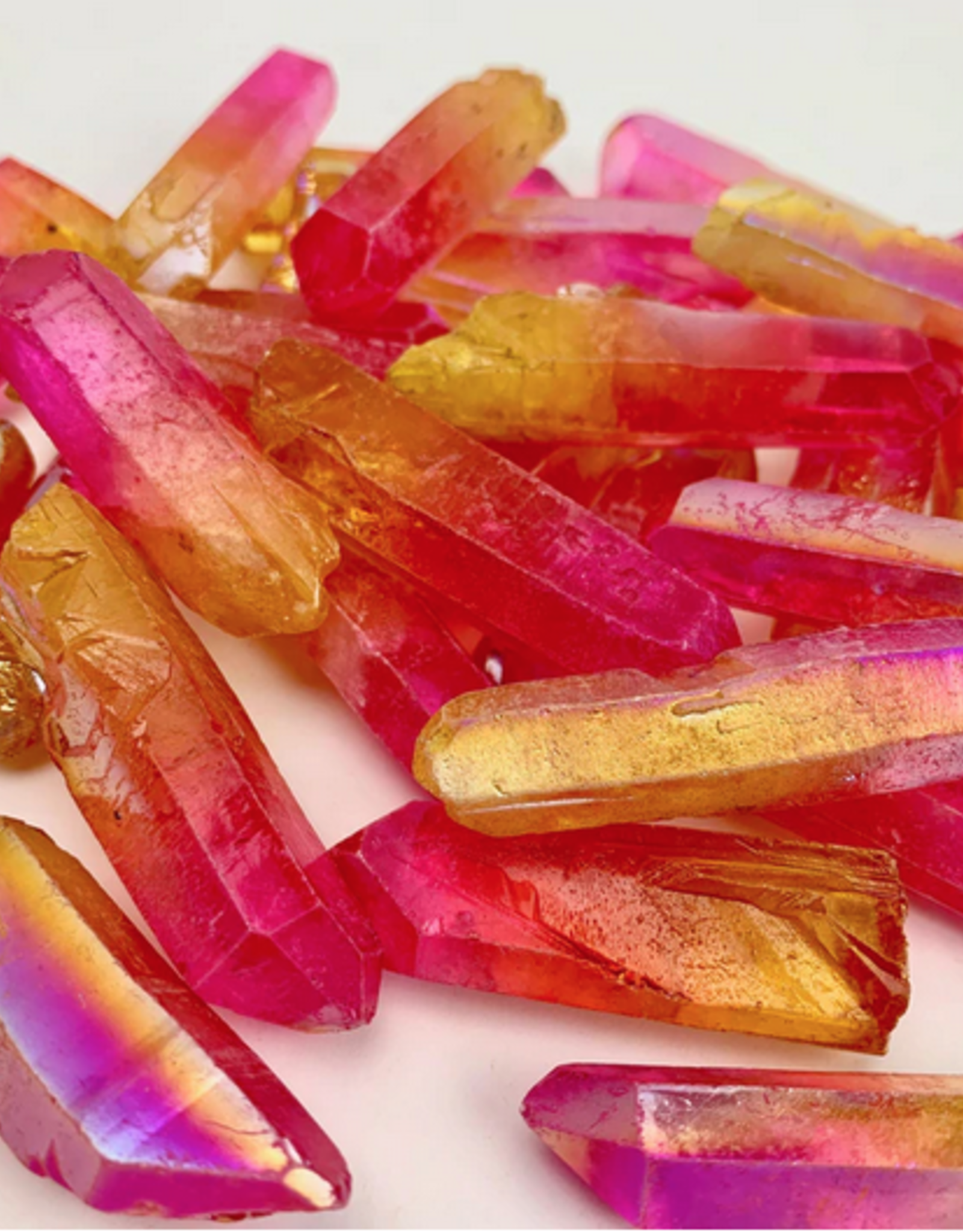 Sunset Aura Quartz Rough | Heat Treated Quartz 50-70
