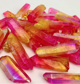 Sunset Aura Quartz Rough | Heat Treated Quartz 50-70